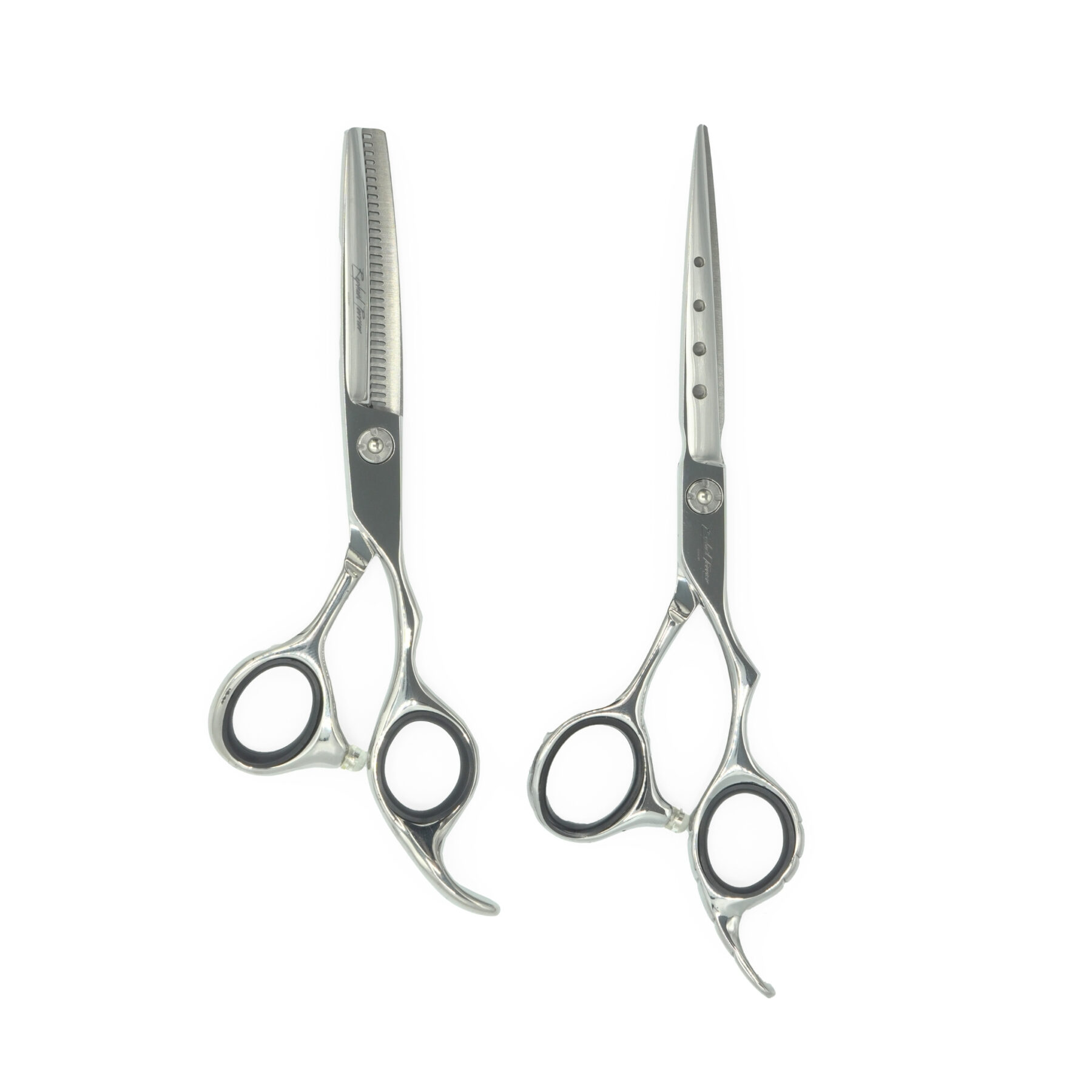Pack Ciseaux Droits Prestigius 6″ et Ciseaux Sculpteurs Haut De Gamme 5.5″ - Raphaël Perrier